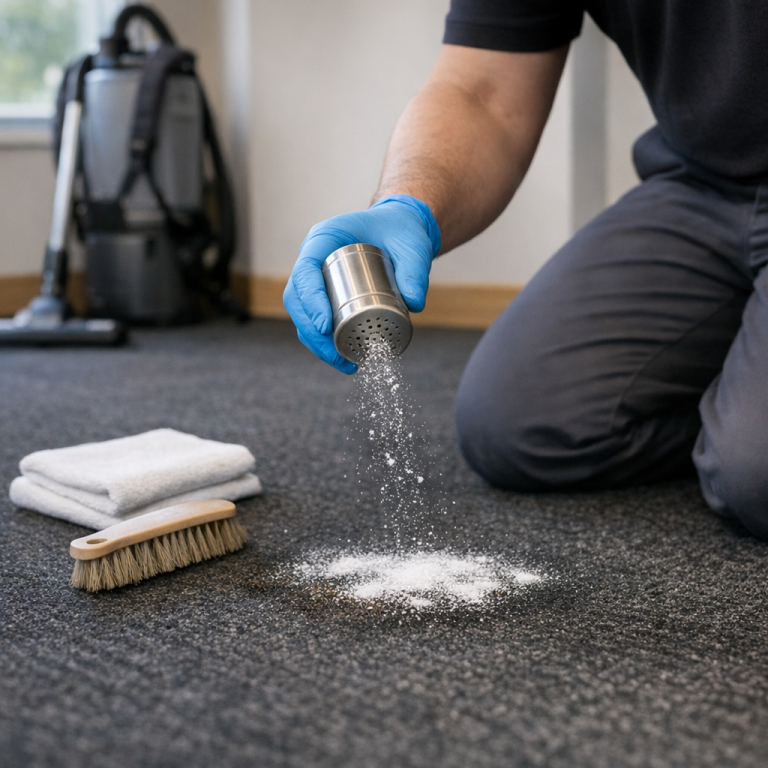Tapijt reinigen met baking soda: veilig stappenplan