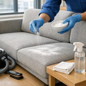 Bank reinigen met baking soda