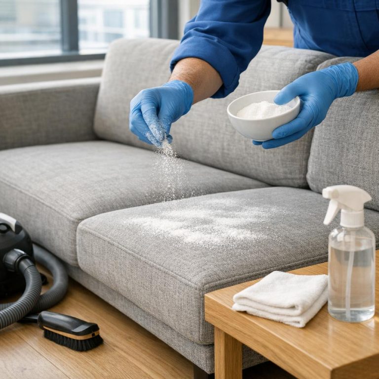 Bank reinigen met baking soda