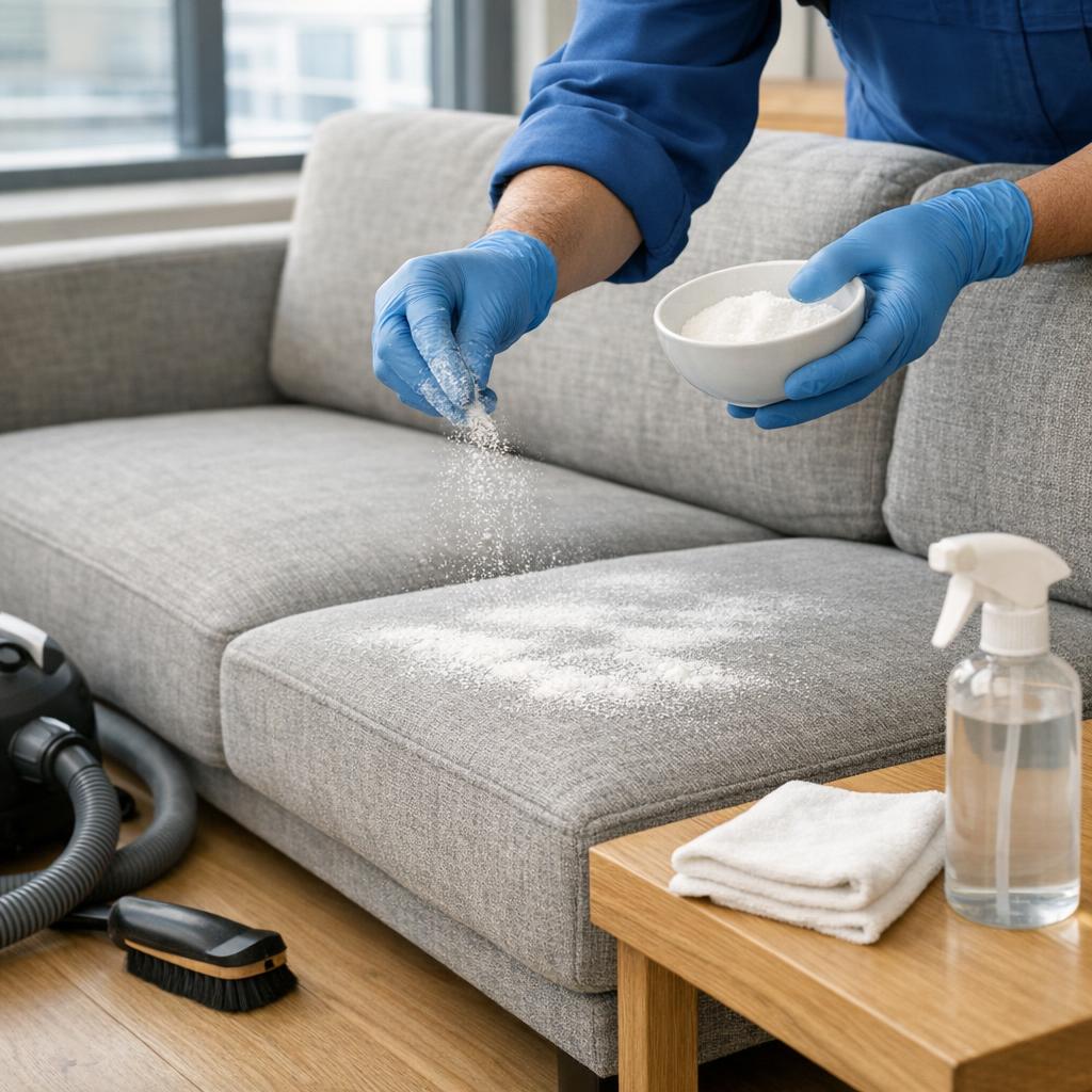 Bank reinigen met baking soda