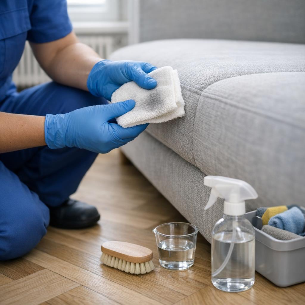 Bank reinigen met schoonmaakazijn