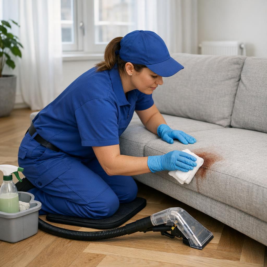 Hardnekkige vlekken uit meubelstof verwijderen