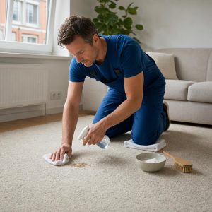 Tapijt reinigen zonder machine