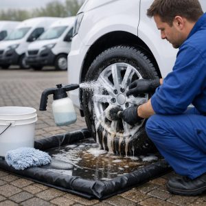 Velgen en wielen reinigen bedrijfswagens